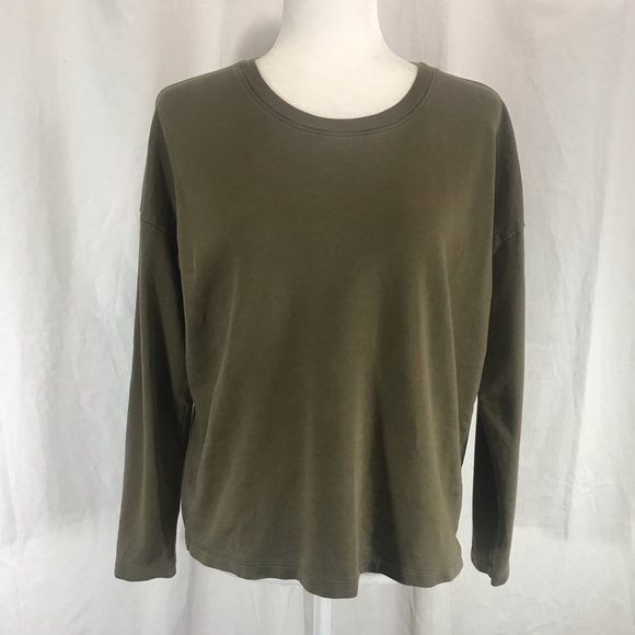 Madewell Saunter Sweatshirt In Olive 